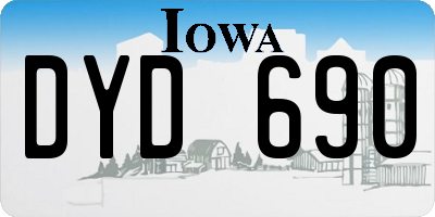 IA license plate DYD690
