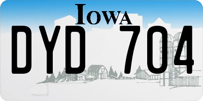 IA license plate DYD704