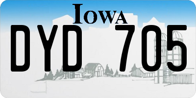 IA license plate DYD705