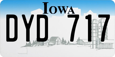 IA license plate DYD717