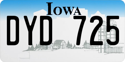 IA license plate DYD725