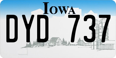 IA license plate DYD737