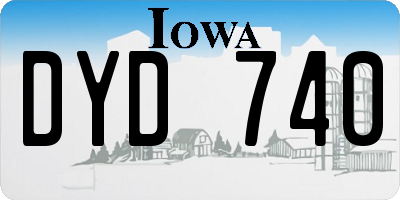 IA license plate DYD740