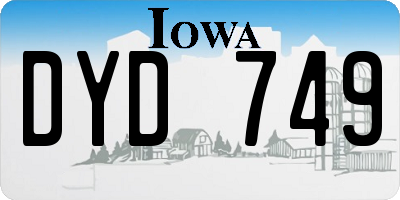 IA license plate DYD749