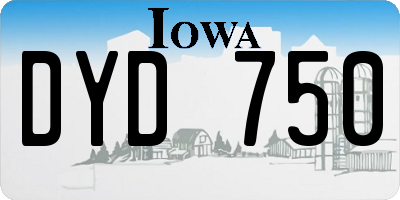 IA license plate DYD750
