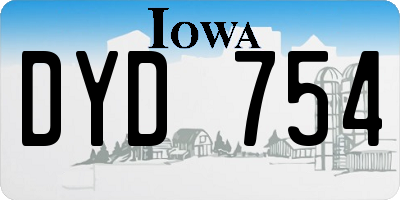 IA license plate DYD754