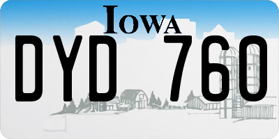 IA license plate DYD760