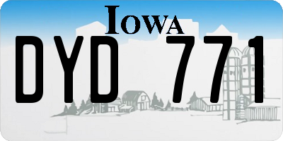 IA license plate DYD771