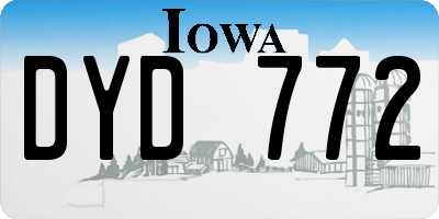 IA license plate DYD772