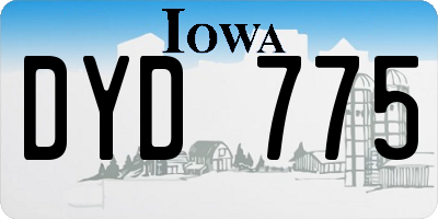 IA license plate DYD775