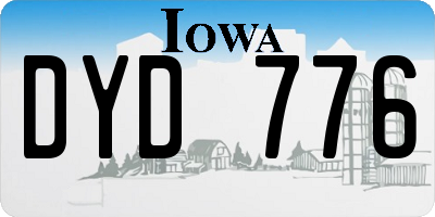 IA license plate DYD776