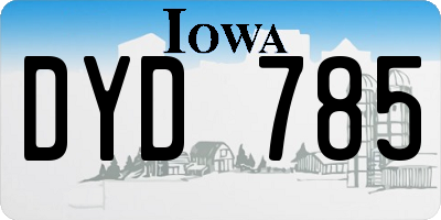 IA license plate DYD785