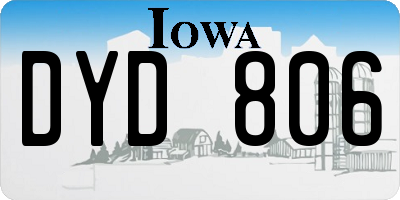 IA license plate DYD806