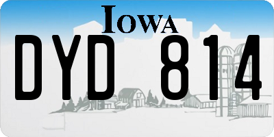 IA license plate DYD814