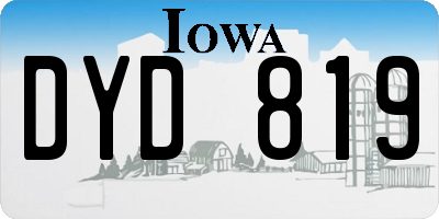 IA license plate DYD819