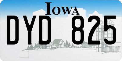 IA license plate DYD825