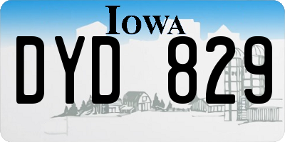 IA license plate DYD829