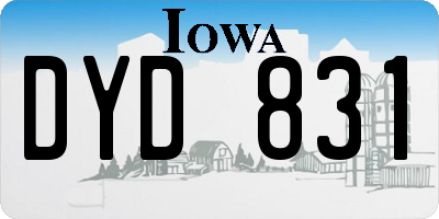 IA license plate DYD831