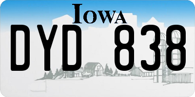 IA license plate DYD838