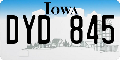 IA license plate DYD845
