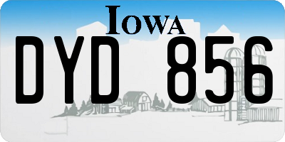 IA license plate DYD856