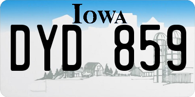 IA license plate DYD859