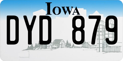 IA license plate DYD879