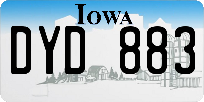 IA license plate DYD883