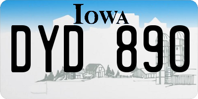 IA license plate DYD890