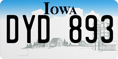IA license plate DYD893