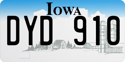IA license plate DYD910