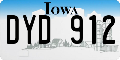 IA license plate DYD912