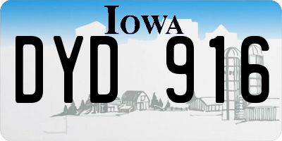 IA license plate DYD916