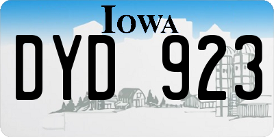 IA license plate DYD923