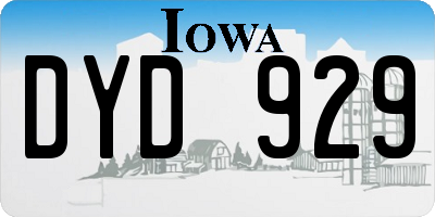 IA license plate DYD929