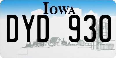 IA license plate DYD930