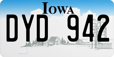 IA license plate DYD942