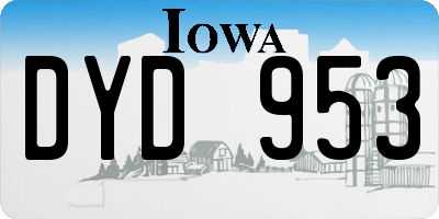 IA license plate DYD953