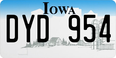IA license plate DYD954
