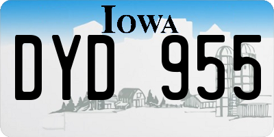 IA license plate DYD955