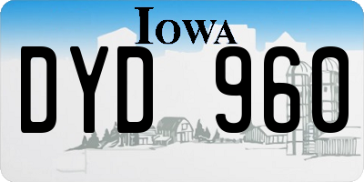 IA license plate DYD960