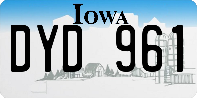IA license plate DYD961