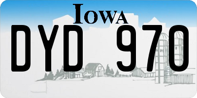 IA license plate DYD970