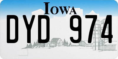 IA license plate DYD974