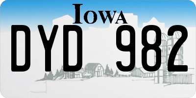 IA license plate DYD982