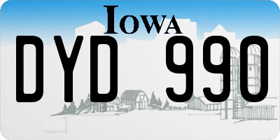 IA license plate DYD990