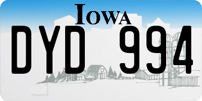 IA license plate DYD994