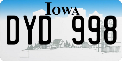 IA license plate DYD998