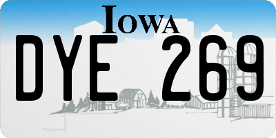 IA license plate DYE269