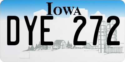 IA license plate DYE272